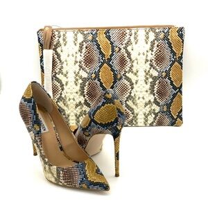 Steve Madden Multicolor Snake Print Heels